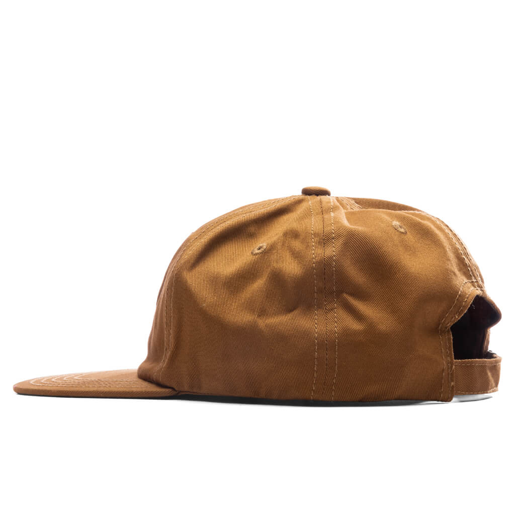 6 Panel Twill Cap #1 - Brown - Image 3