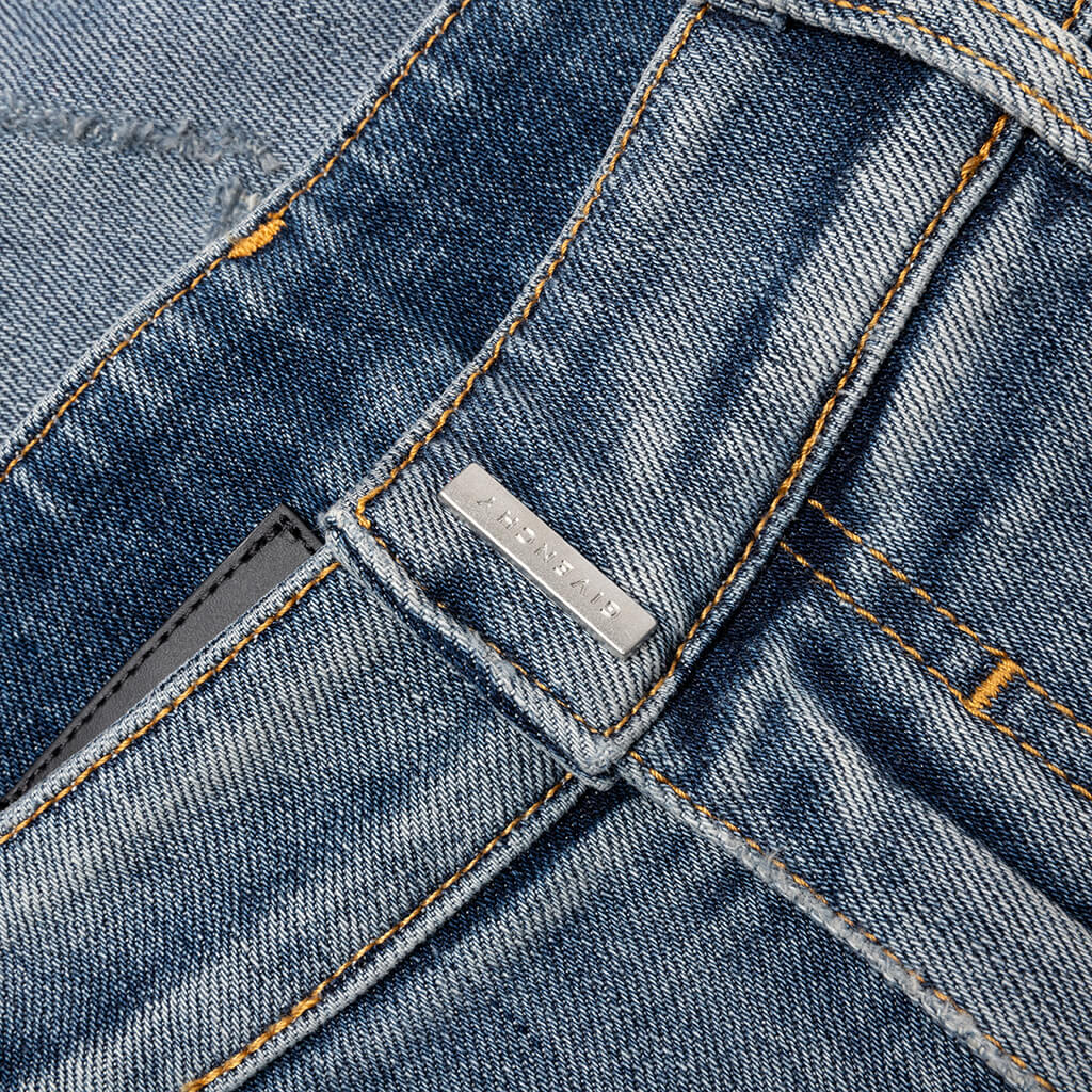 Straight Fit 5 Pocket Trousers - Light Blue - Image 3