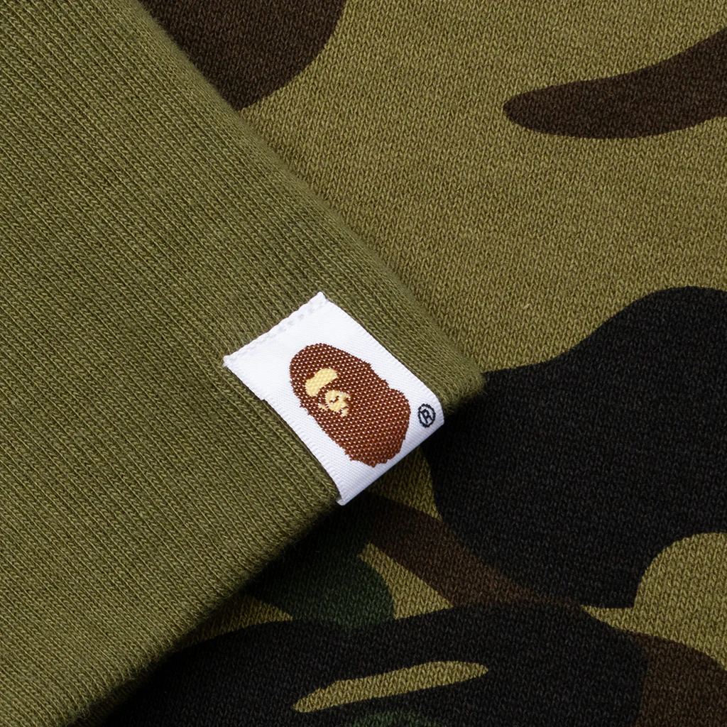 1st Camo 2nd Shark Full Zip Hoodie - Green - Image 5