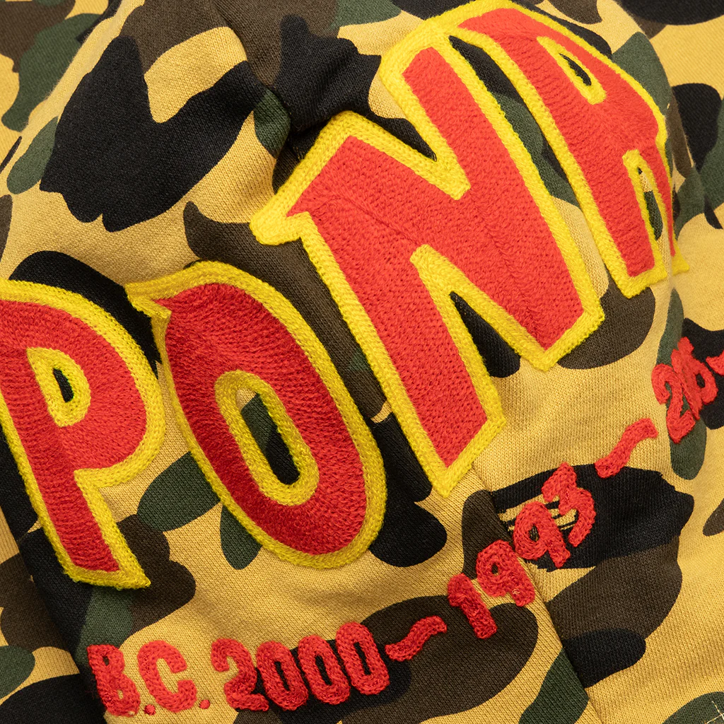 1st Camo 2nd Shark Full Zip Hoodie - Yellow - Image 6