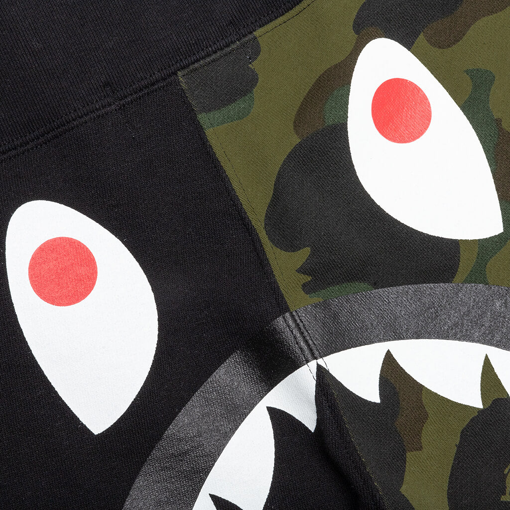 1st Camo Back Shark Sweat Shorts - Green - Image 4