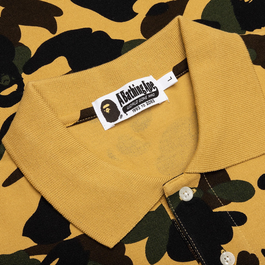 1st Camo One Point Relaxed Fit Polo - Yellow - Image 3