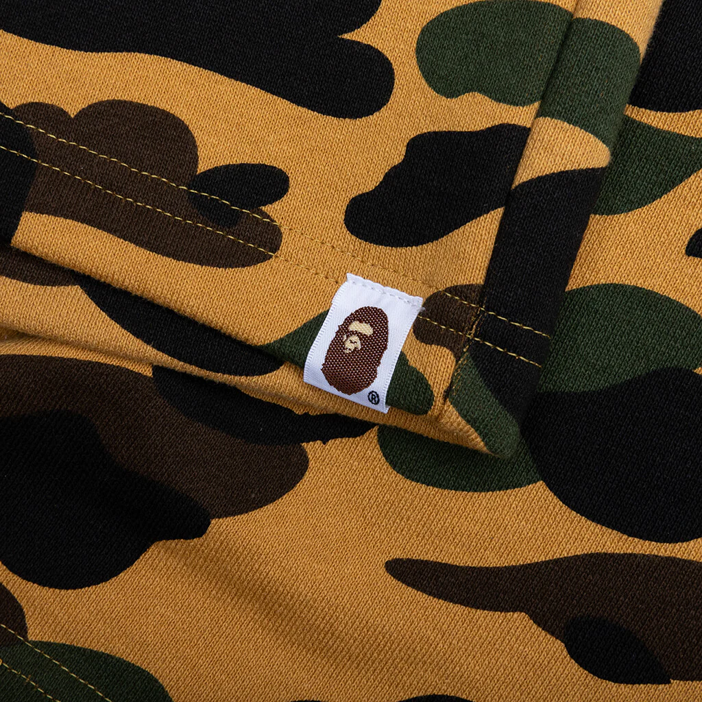 1ST Camo Shark Regular Fit Sweat Shorts - Yellow - Image 4