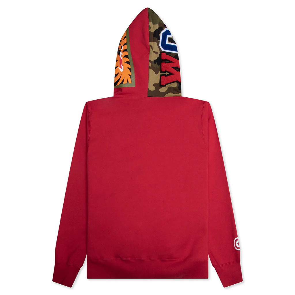 1st Shark Full Zip Hoodie - Red - Image 2