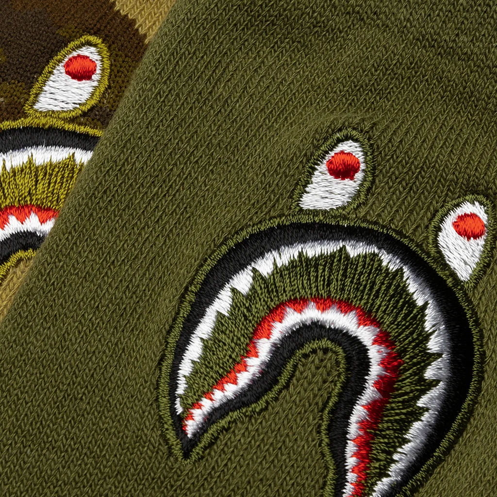 1st Shark Socks - Olive Drab - Image 2