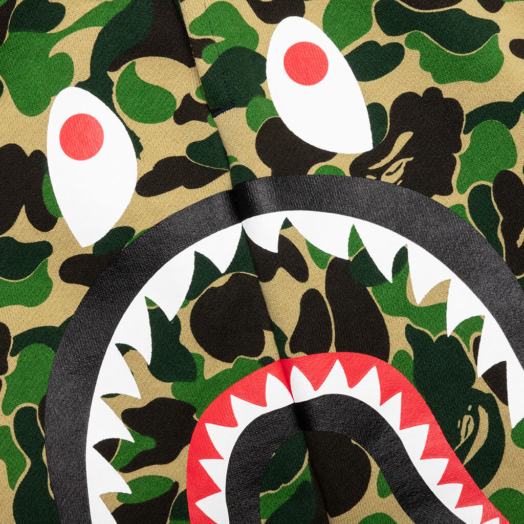 Abc Camo Side Shark Sweat Shorts - Green - Image 3