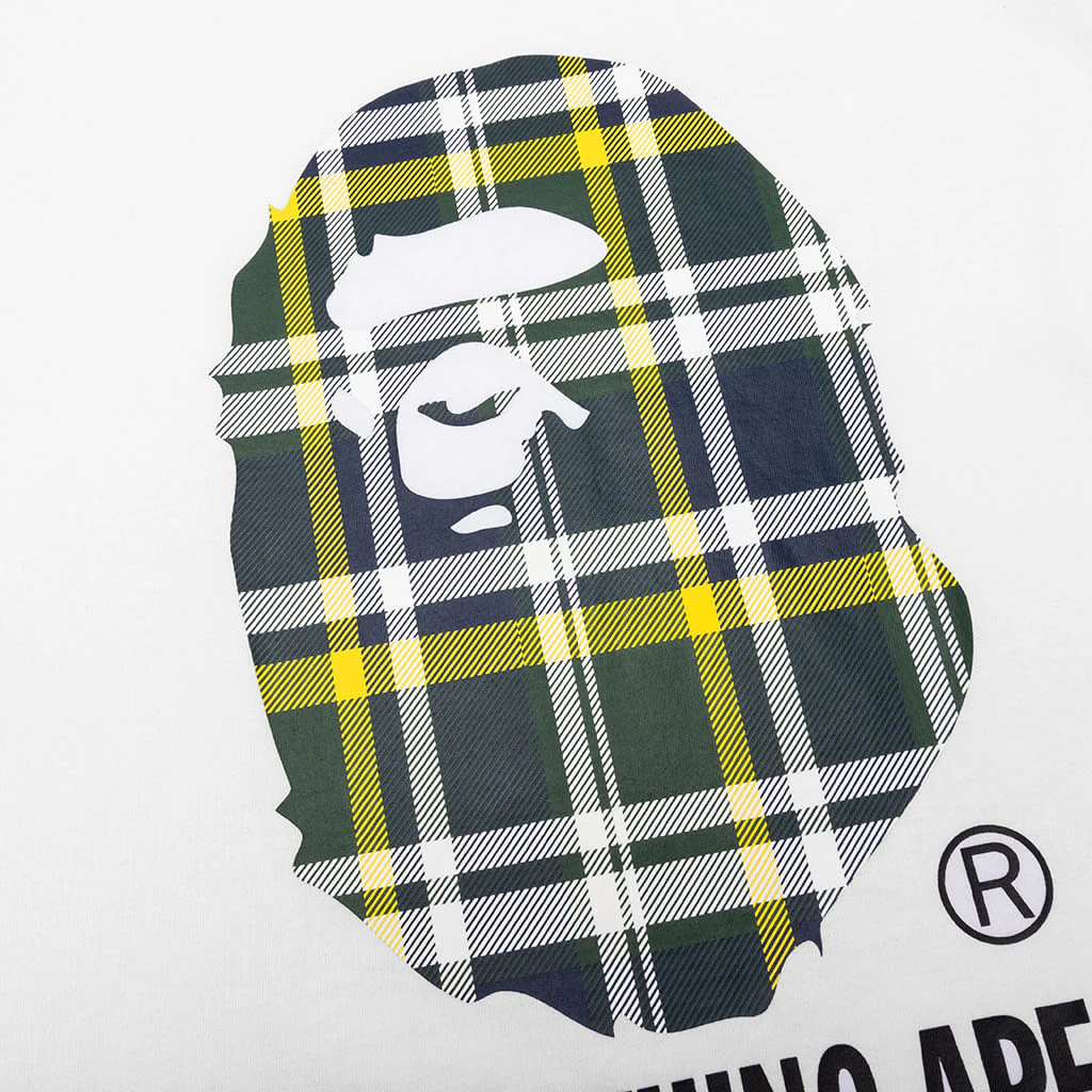 Bape Check By Bathing Ape Tee - White - Image 3