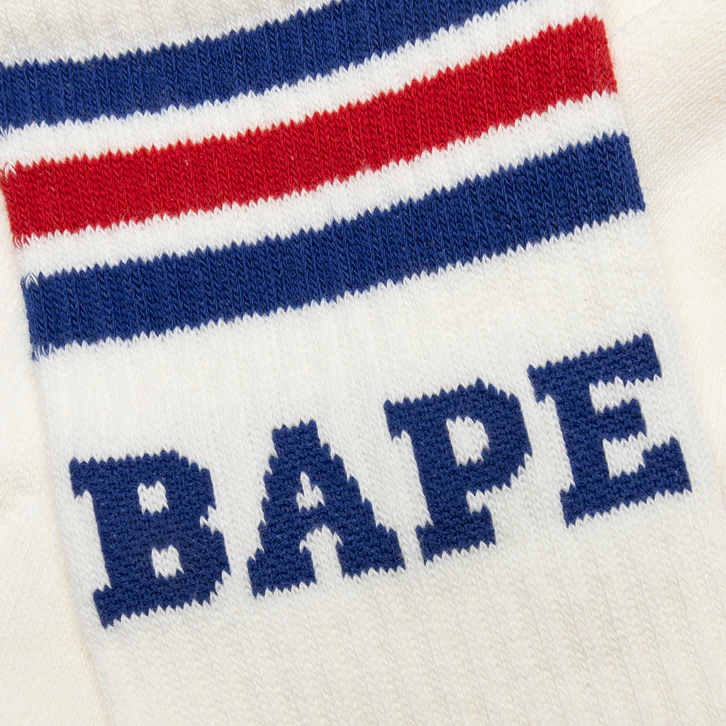Bape Stripe Socks - Blue/Red - Image 2