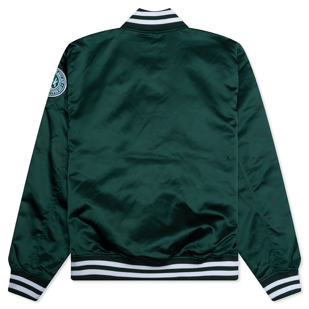 Baseball Varsity Jacket - Green - Image 2