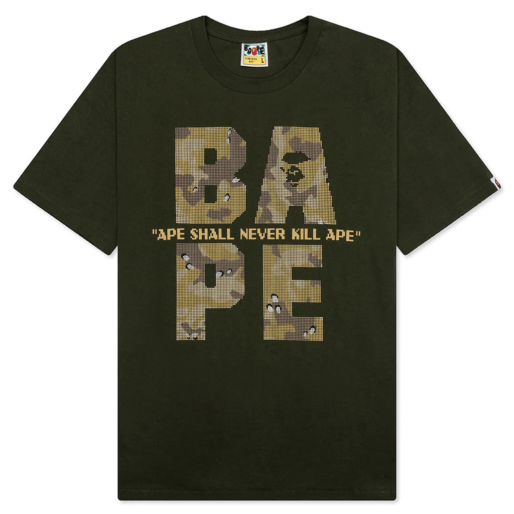 Bitmap Logo Tee - Olive Drab