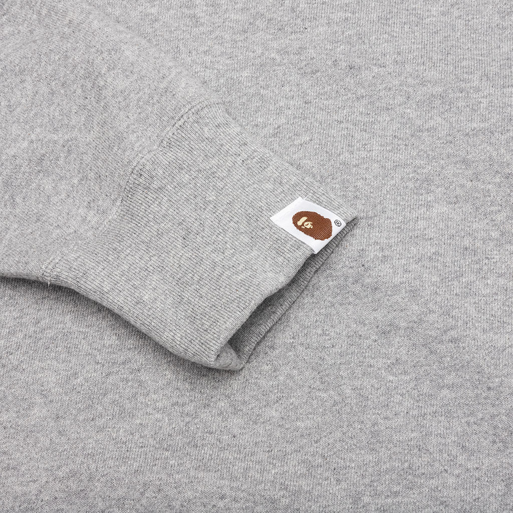 College Relaxed Fit Full Zip Hoodie - Gray - Image 3