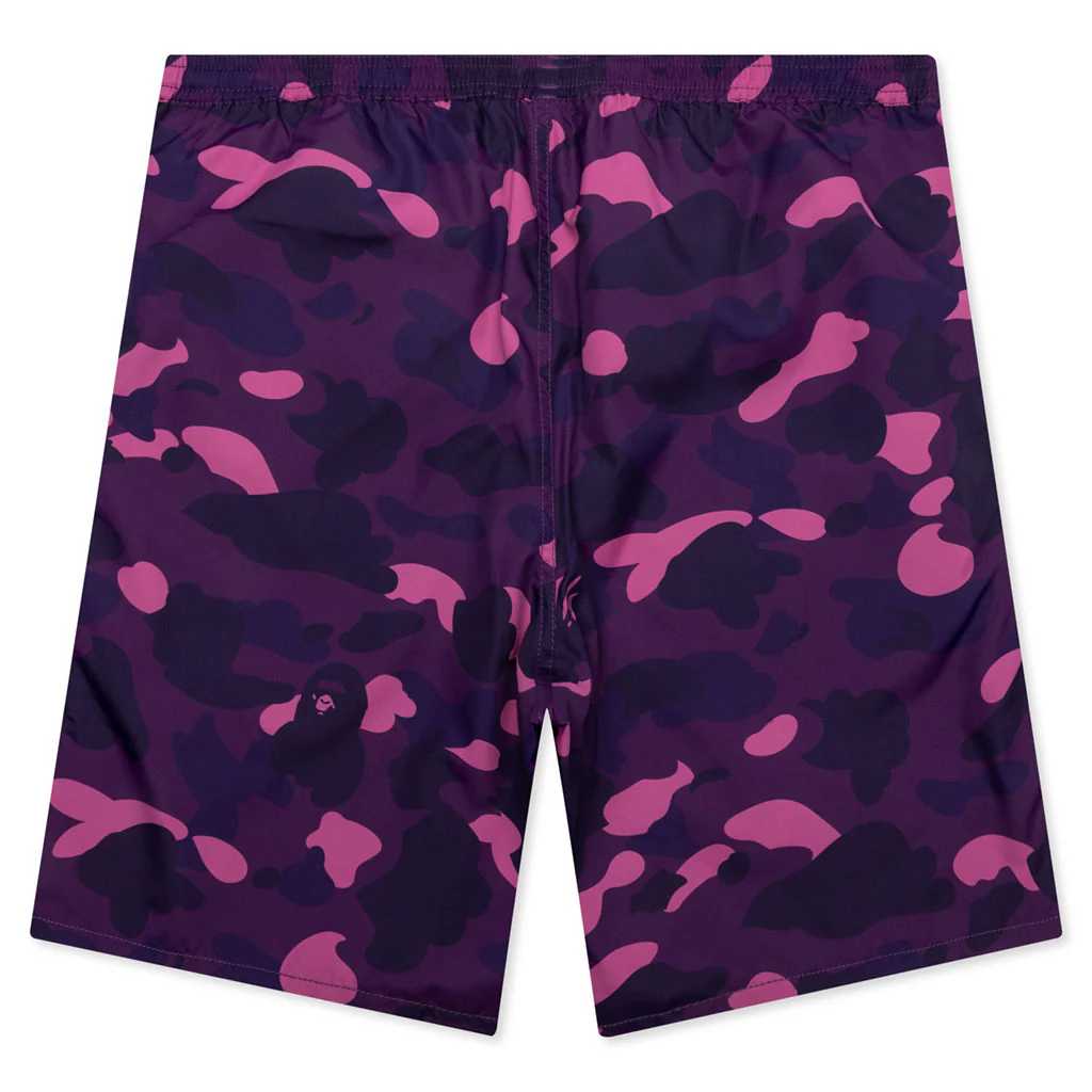 Color Camo Shark Reversible Shorts - Purple - Image 3