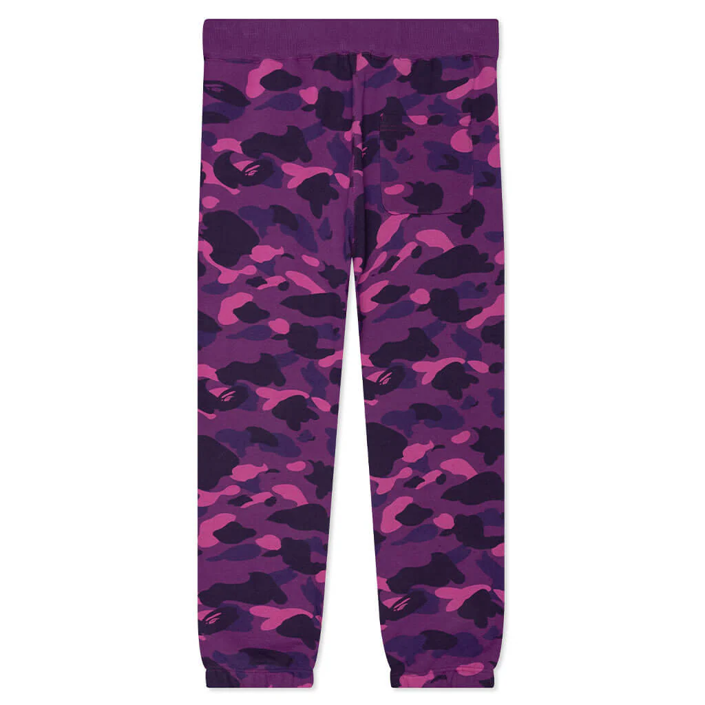 Color Camo Wide Fit Sweat Pants - Purple - Image 2