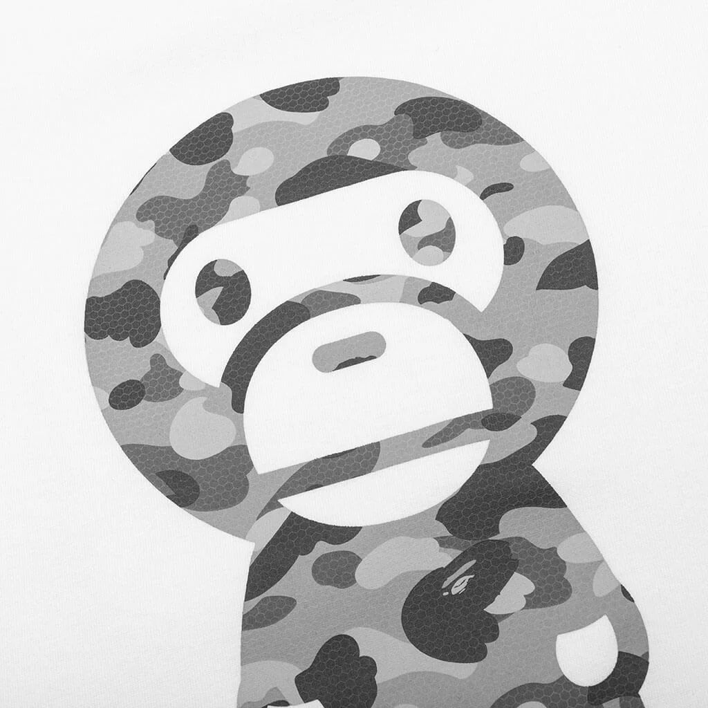 Honeycomb Camo Baby Milo Tee - White/Grey - Image 3