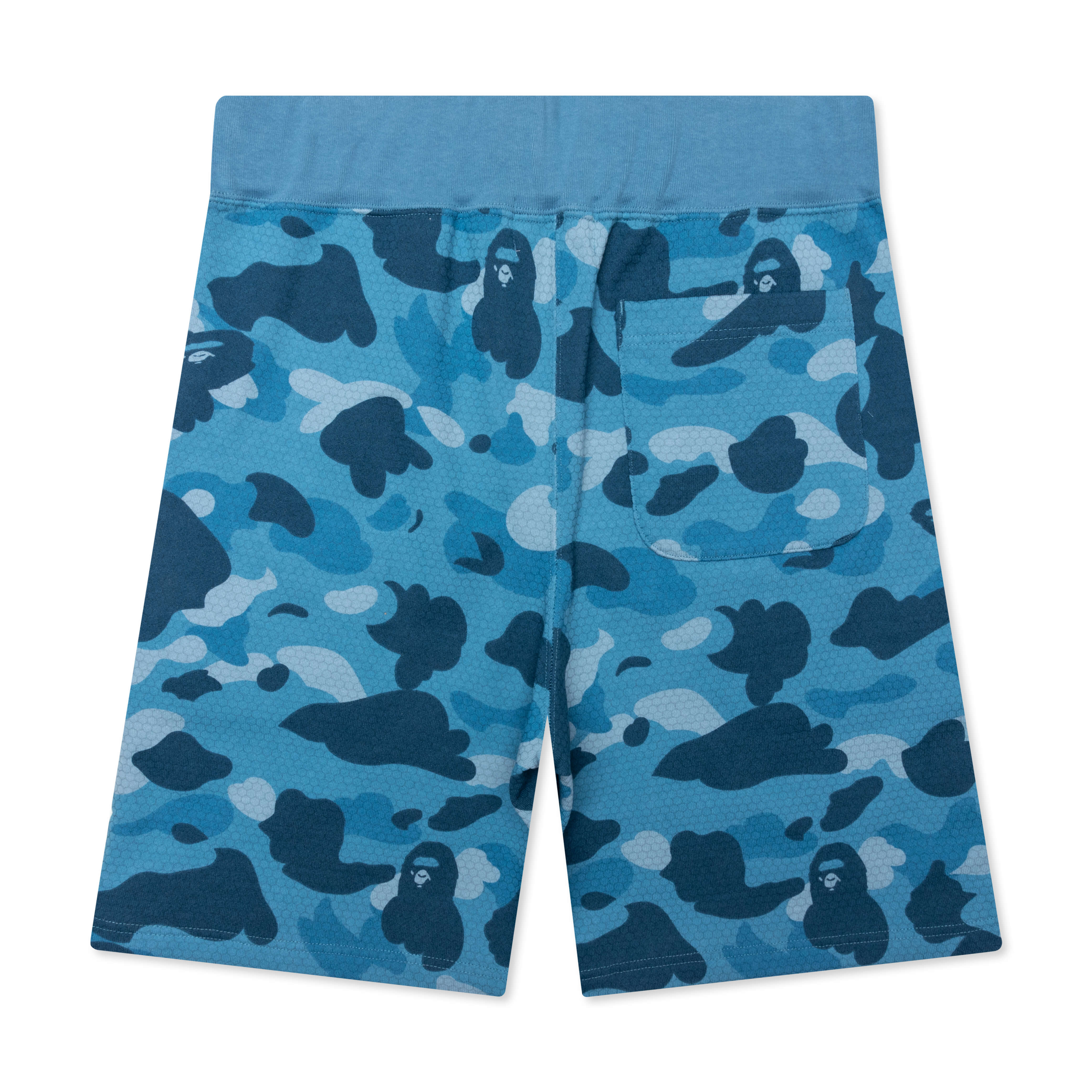 Honeycomb Camo Shark Sweat Shorts - Blue - Image 2