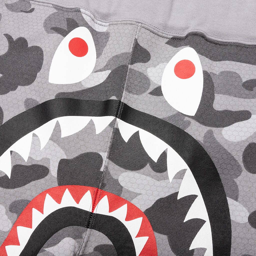Honeycomb Camo Shark Sweat Shorts - Grey - Image 3