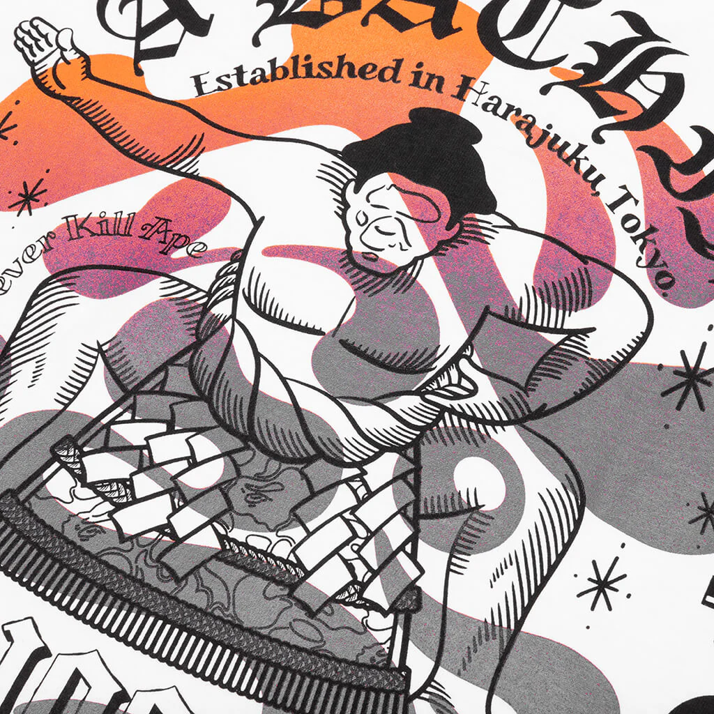 Japan Culture Sumo Tee - White - Image 4
