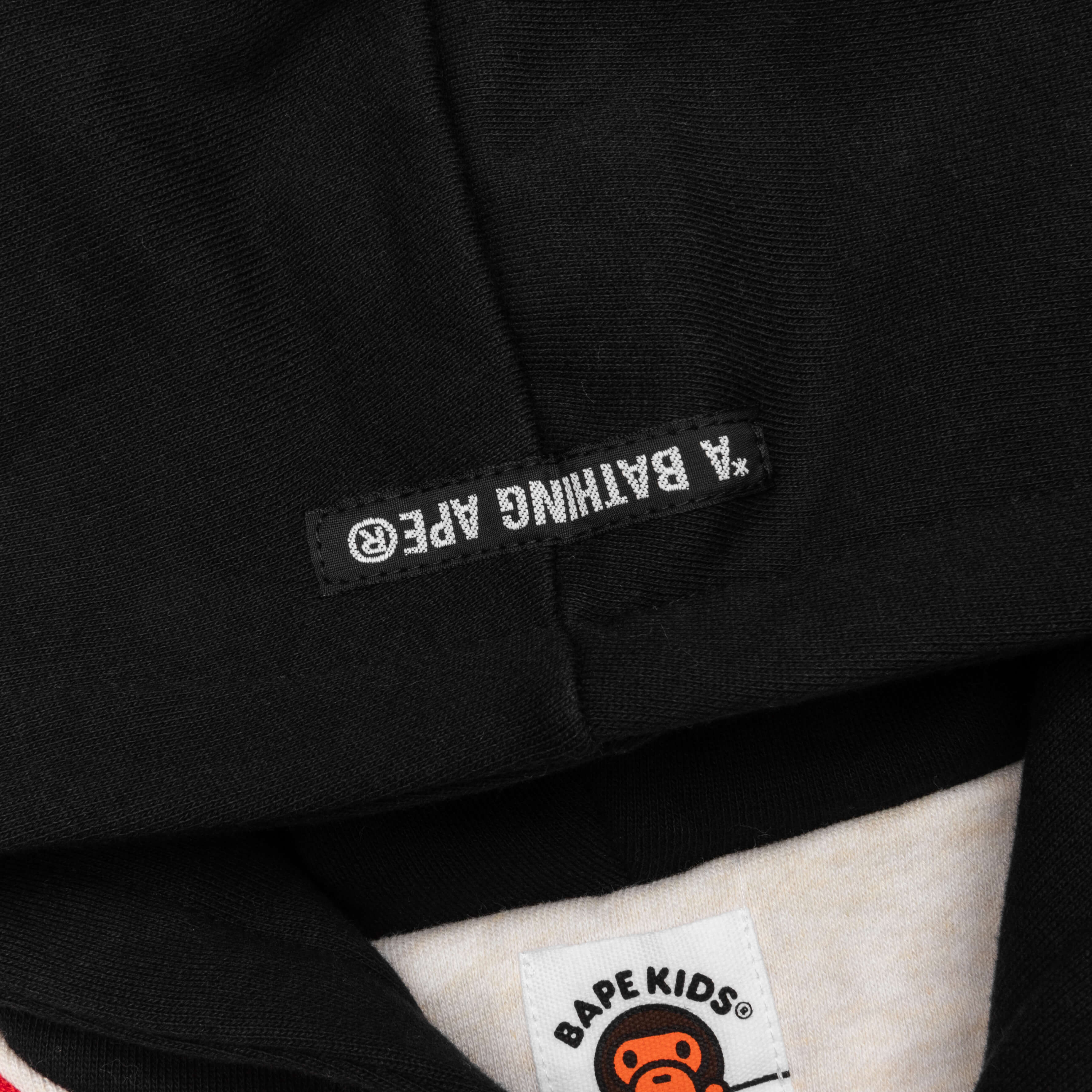 Kid's Bape Logo Layered Baseball Sweatshirt - Ivory - Image 3