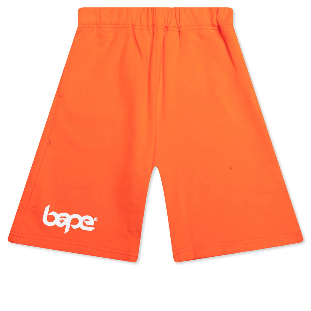 Kid's Bape Pigment Dye Sweat Shorts - Orange