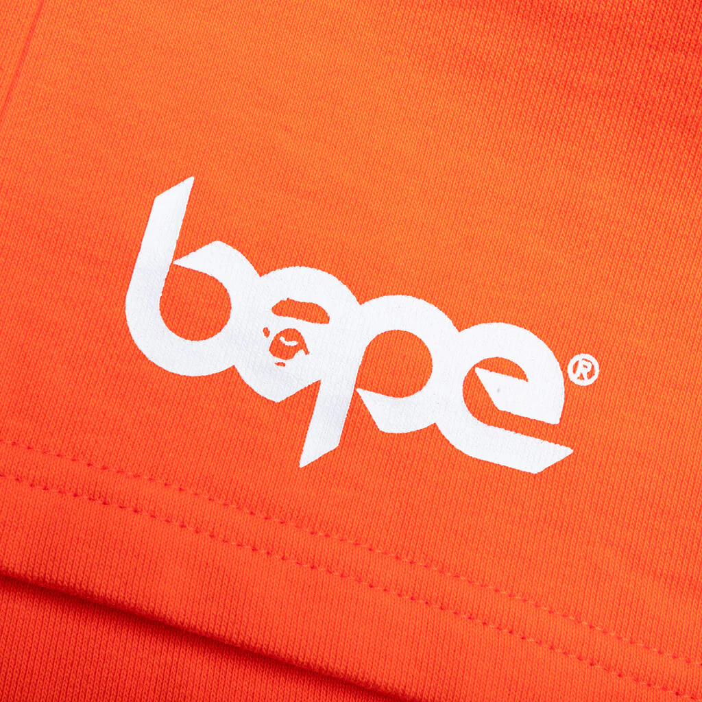 Kid's Bape Pigment Dye Sweat Shorts - Orange - Image 3