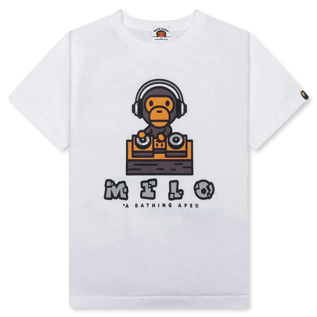 Kid's Milo DJ Tee - White