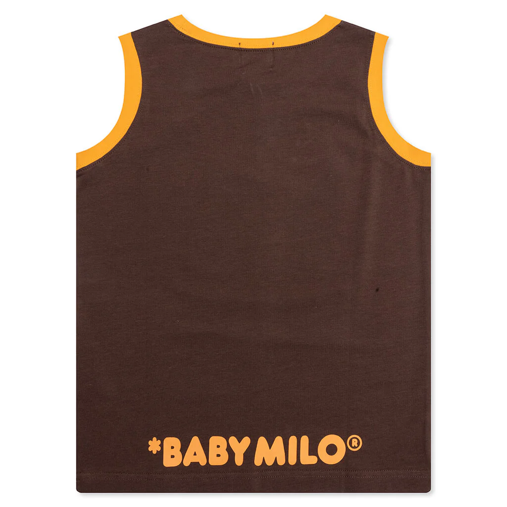 Kid's Milo Face Tank Top - Brown - Image 2