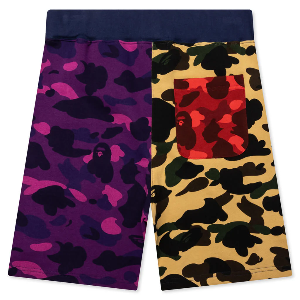 Mix Camo Crazy Sweat Shorts - Multi - Image 2