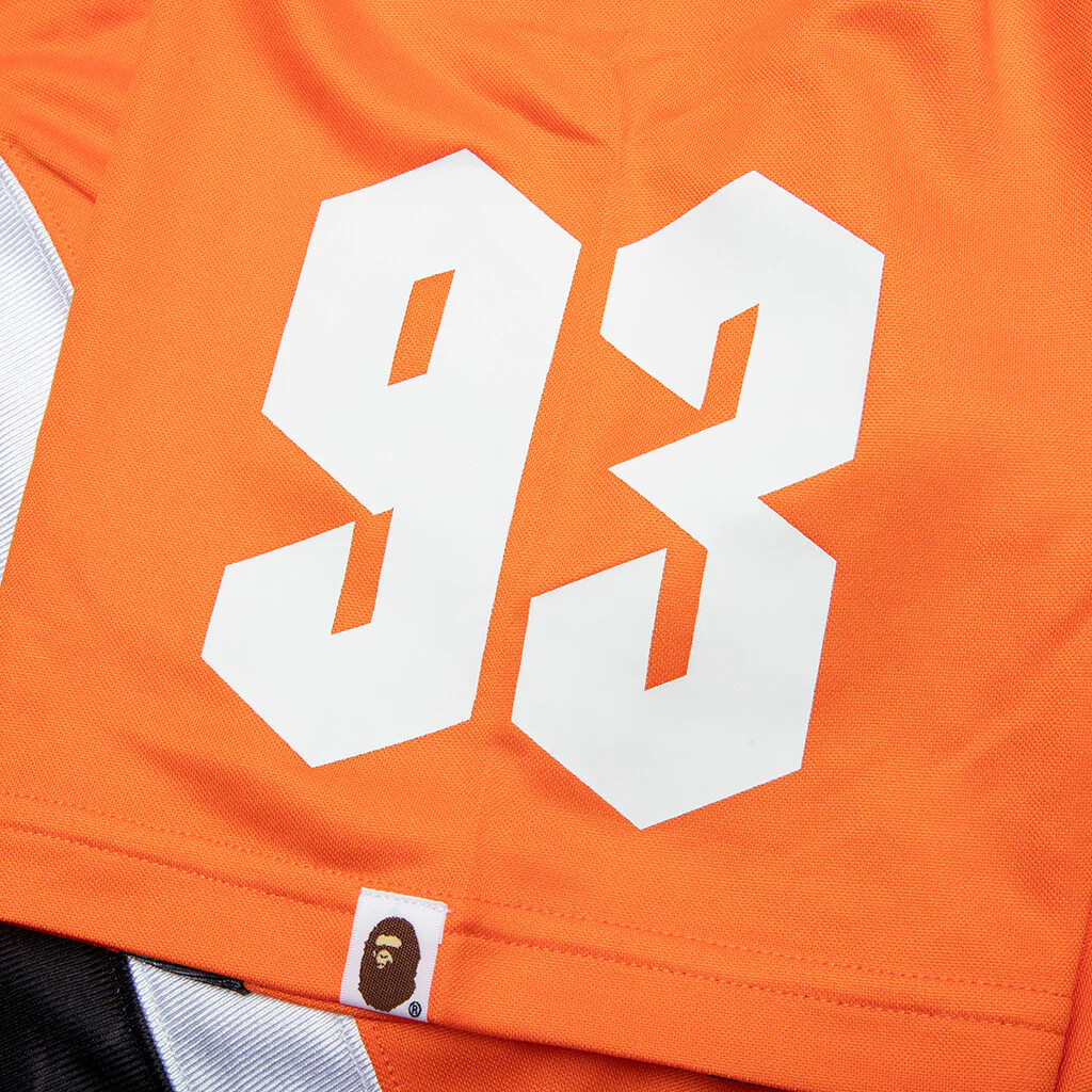Multi Logo Relaxed Fit Soccer Jersey - Orange - Image 5