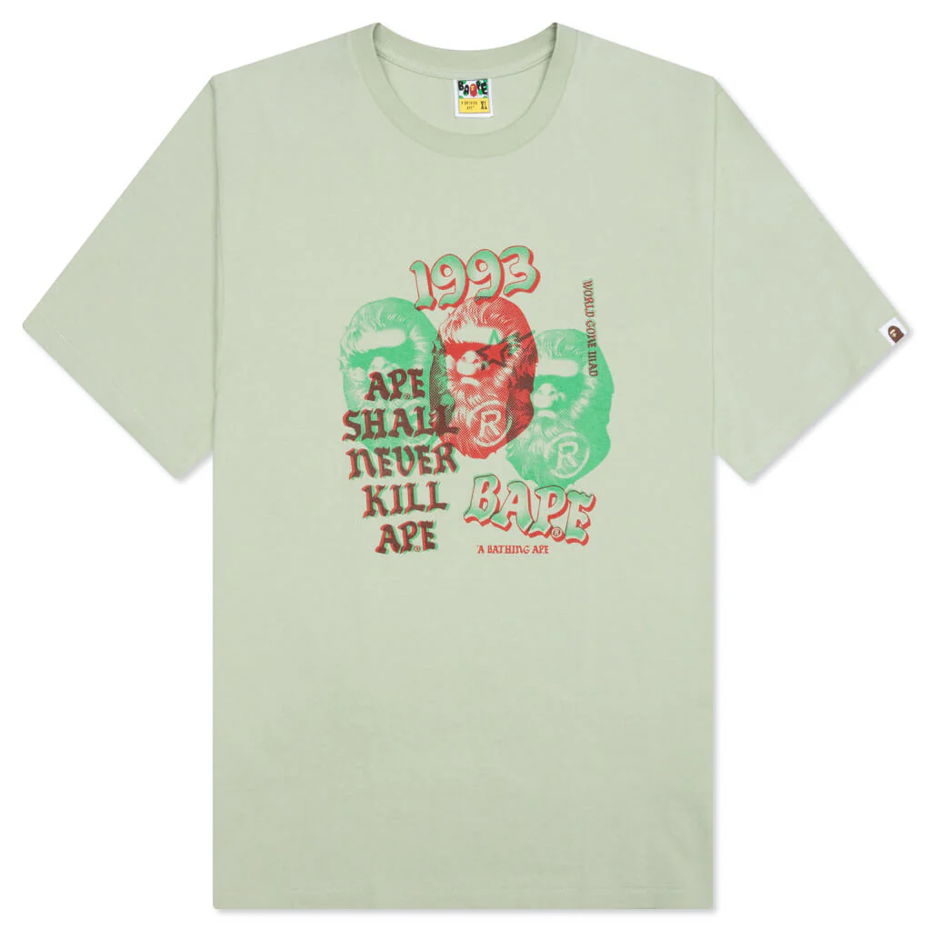 Pigment Three Ape Head Tee - Green