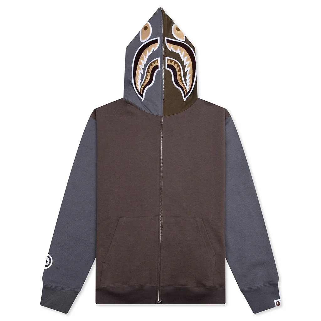Shark Full Zip Hoodie #2 - Beige