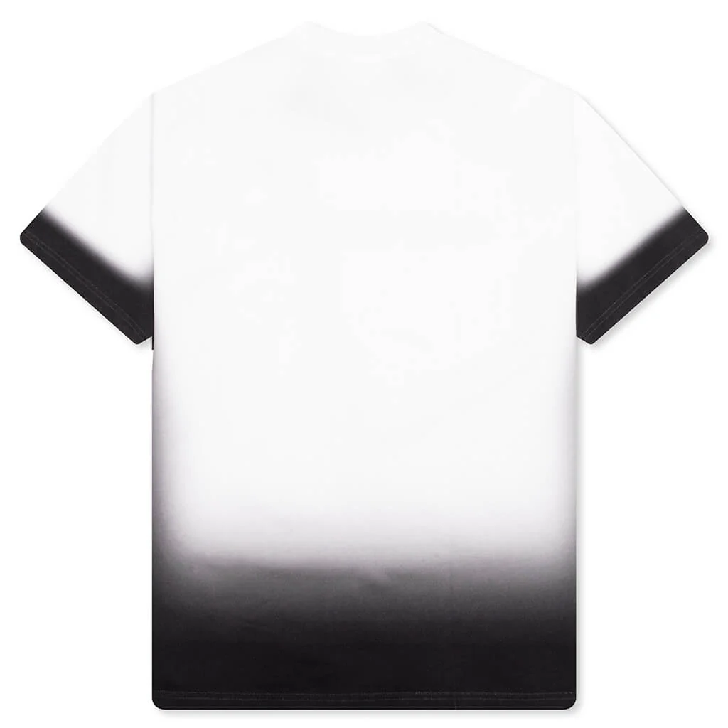 Spray Print Bathing Ape Logo Relaxed Fit Tee - Black - Image 2