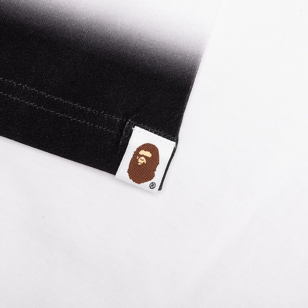 Spray Print Bathing Ape Logo Relaxed Fit Tee - Black - Image 4