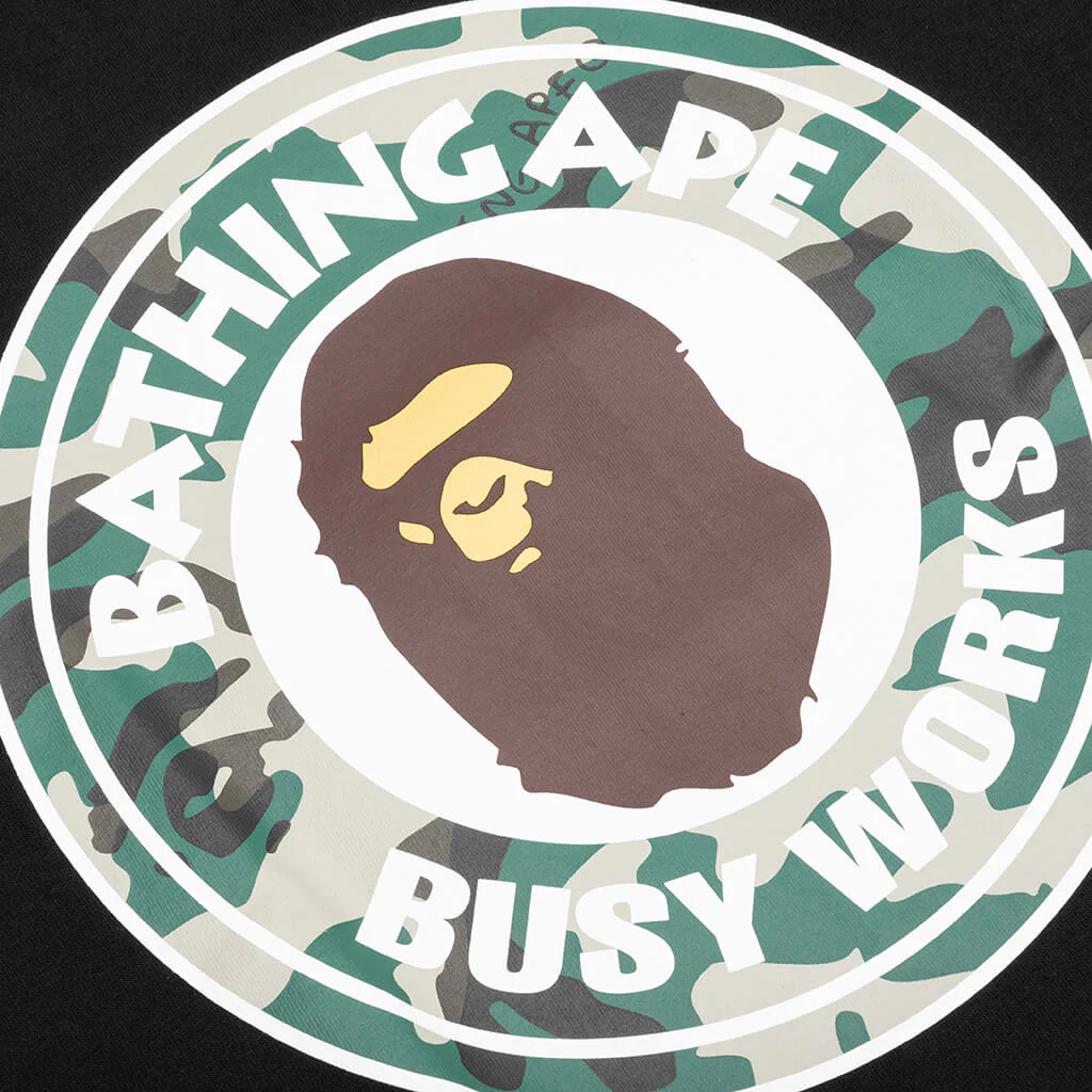 Woodland Camo Busy Works Tee - Black - Image 3