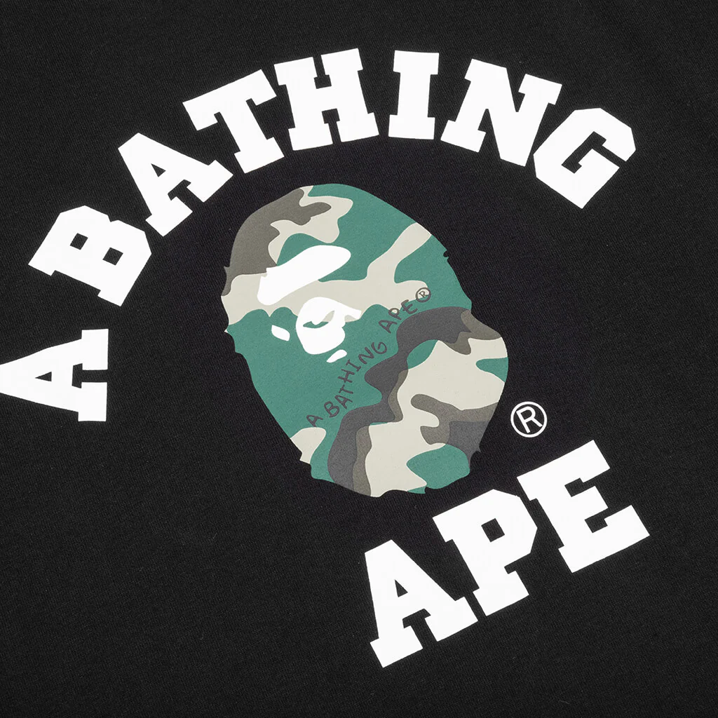 Woodland Camo College Tee - Black - Image 3