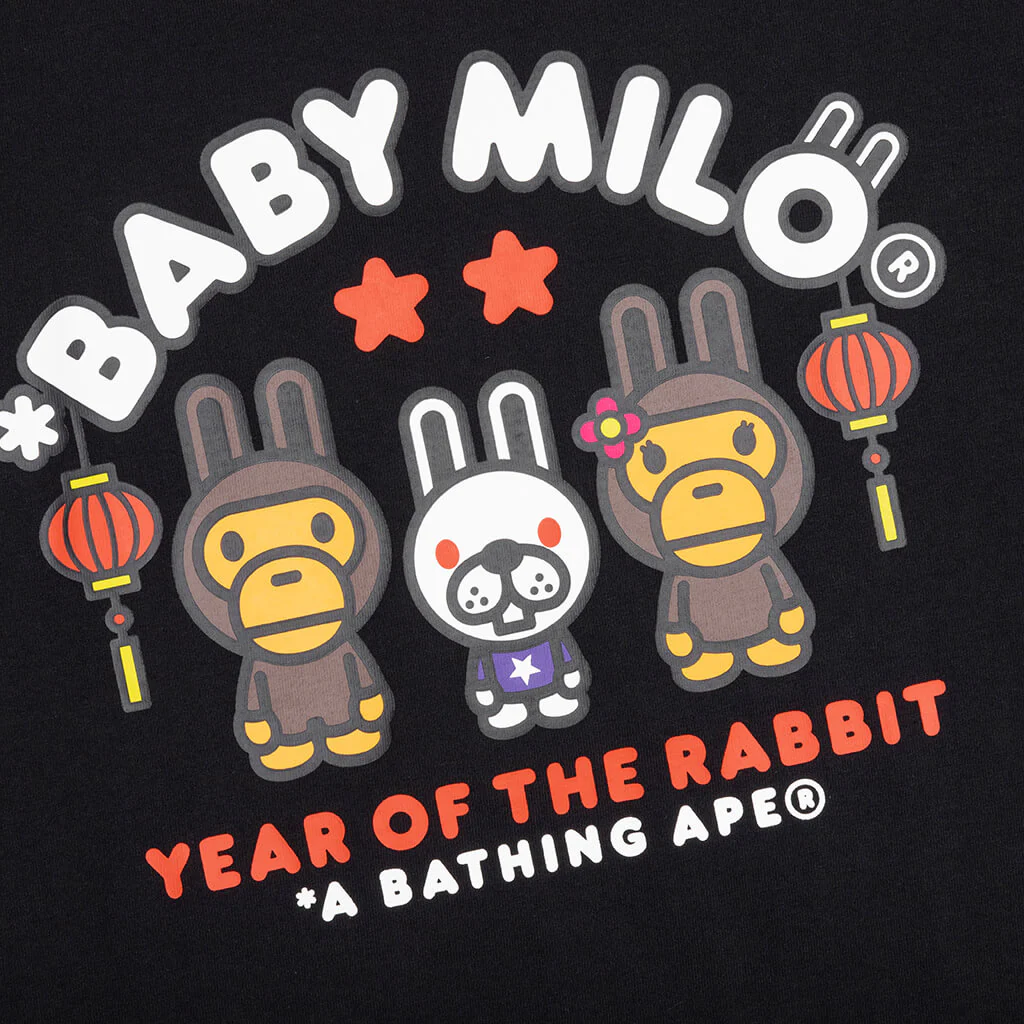 Year Of The Rabbit Baby Milo Tee - Black - Image 3