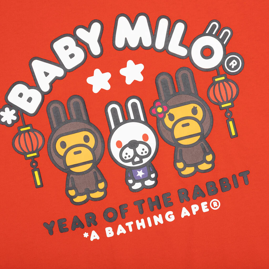 Year Of The Rabbit Baby Milo Tee - Red - Image 3