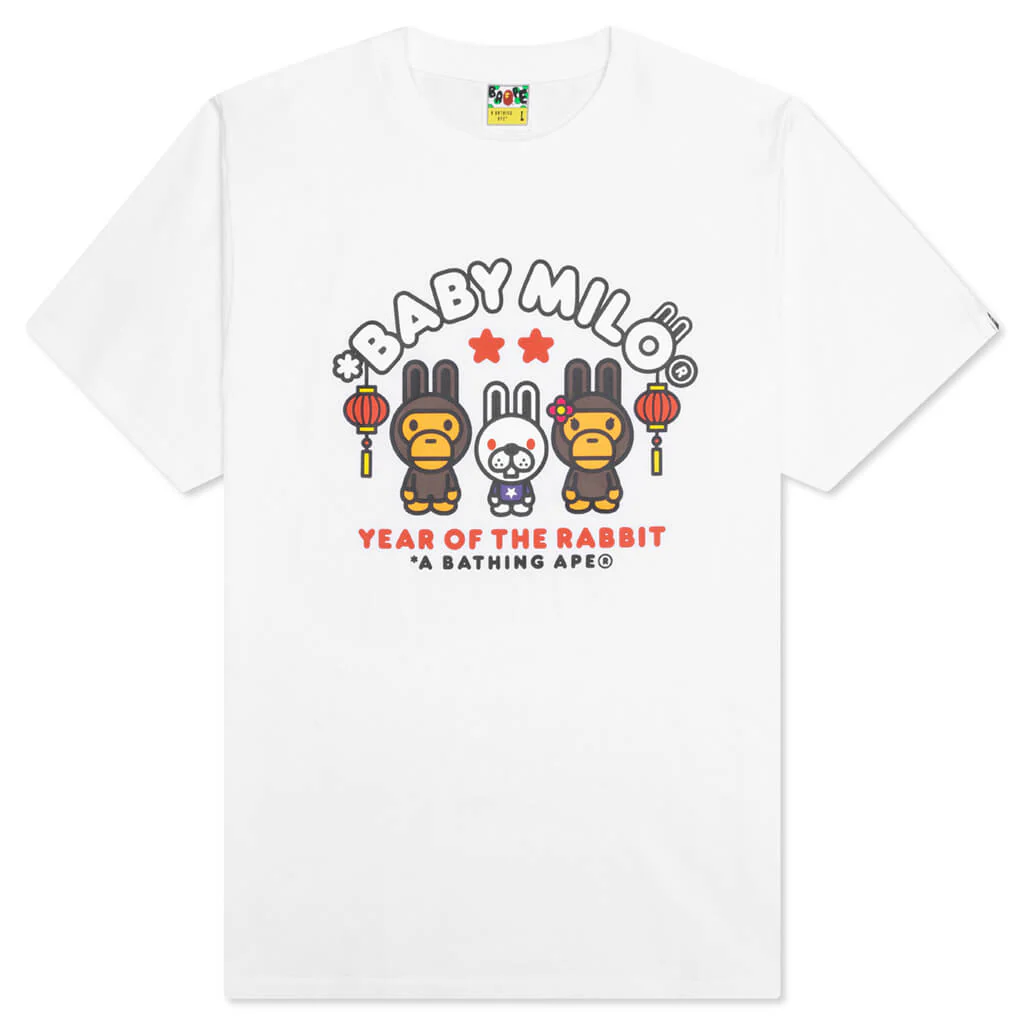 Year Of The Rabbit Baby Milo Tee - White