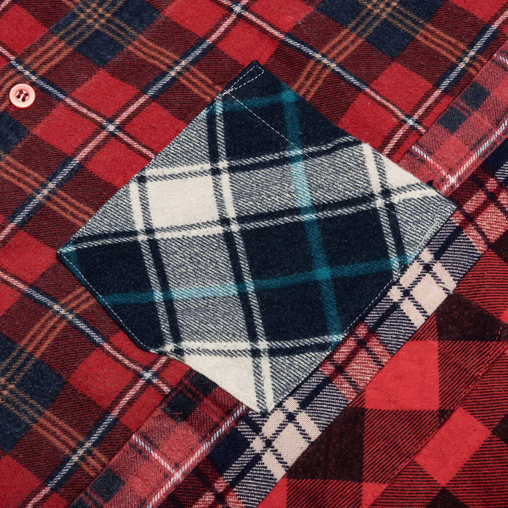 Flannel Shirt 7 Cuts Wide Shirt - Assorted - Image 3