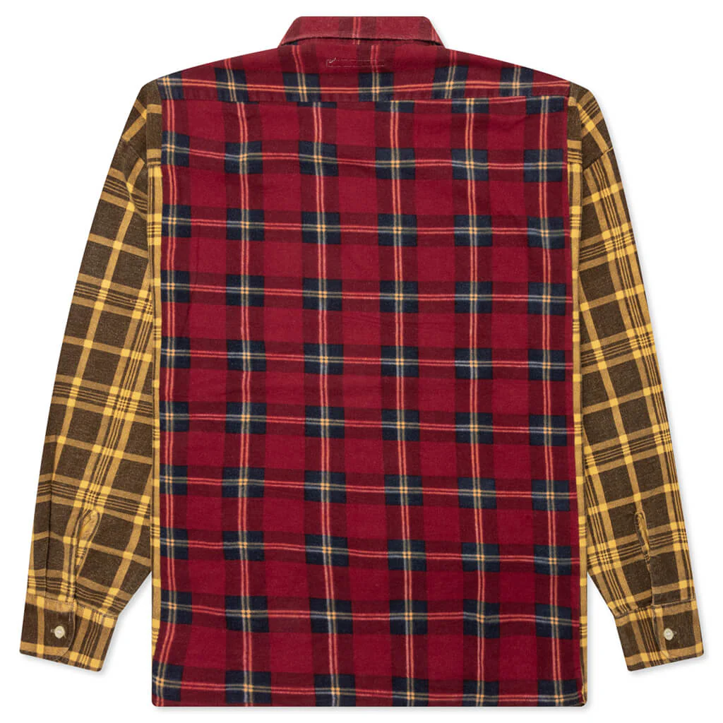 Flannel Shirt Ribbon Wide Shirt - Assorted - Image 2