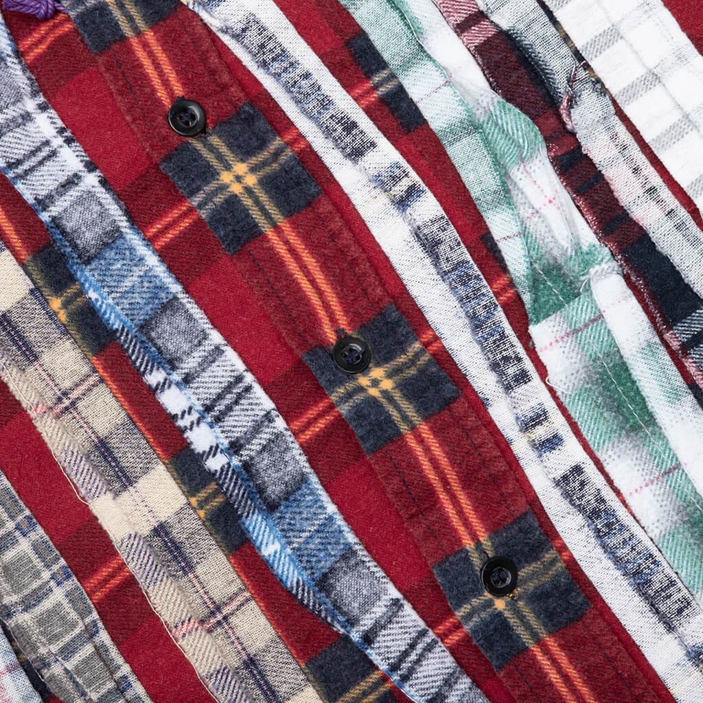 Flannel Shirt Ribbon Wide Shirt - Assorted - Image 3