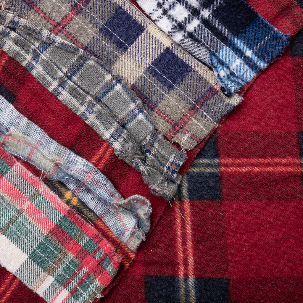 Flannel Shirt Ribbon Wide Shirt - Assorted - Image 5