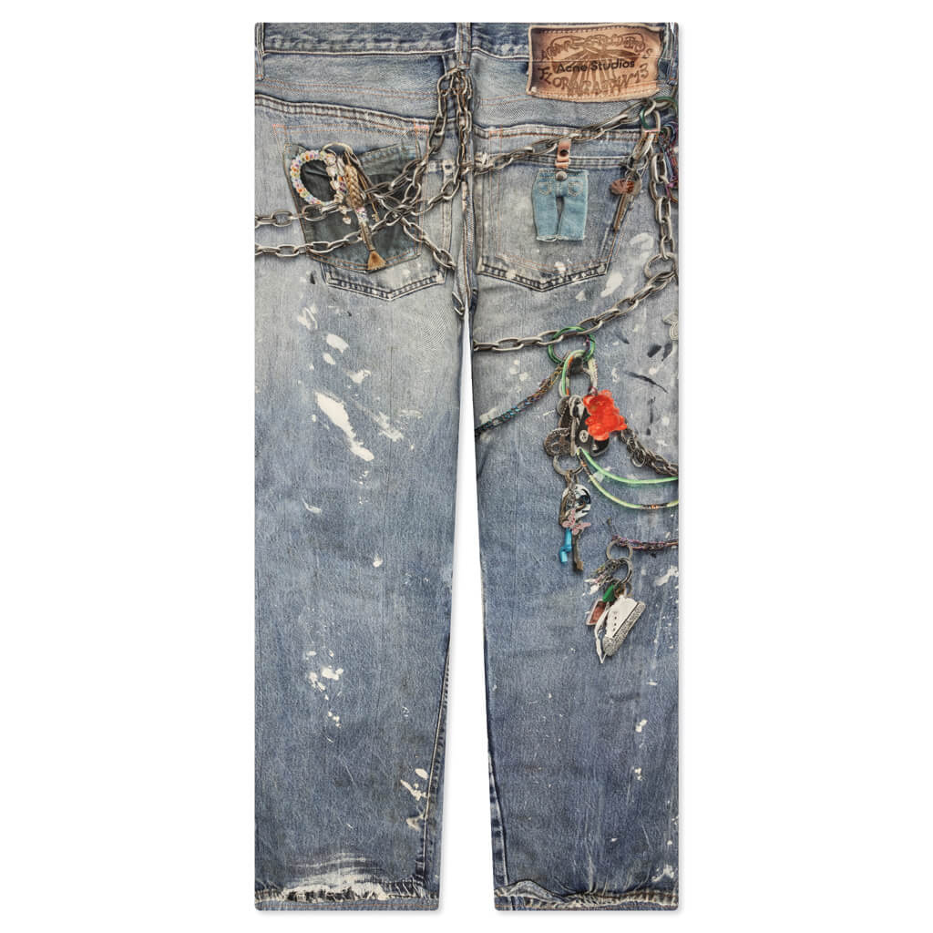 Loose Fit Trousers 1981M Fn-Mn-Trou001020 - Mid Blue - Image 2