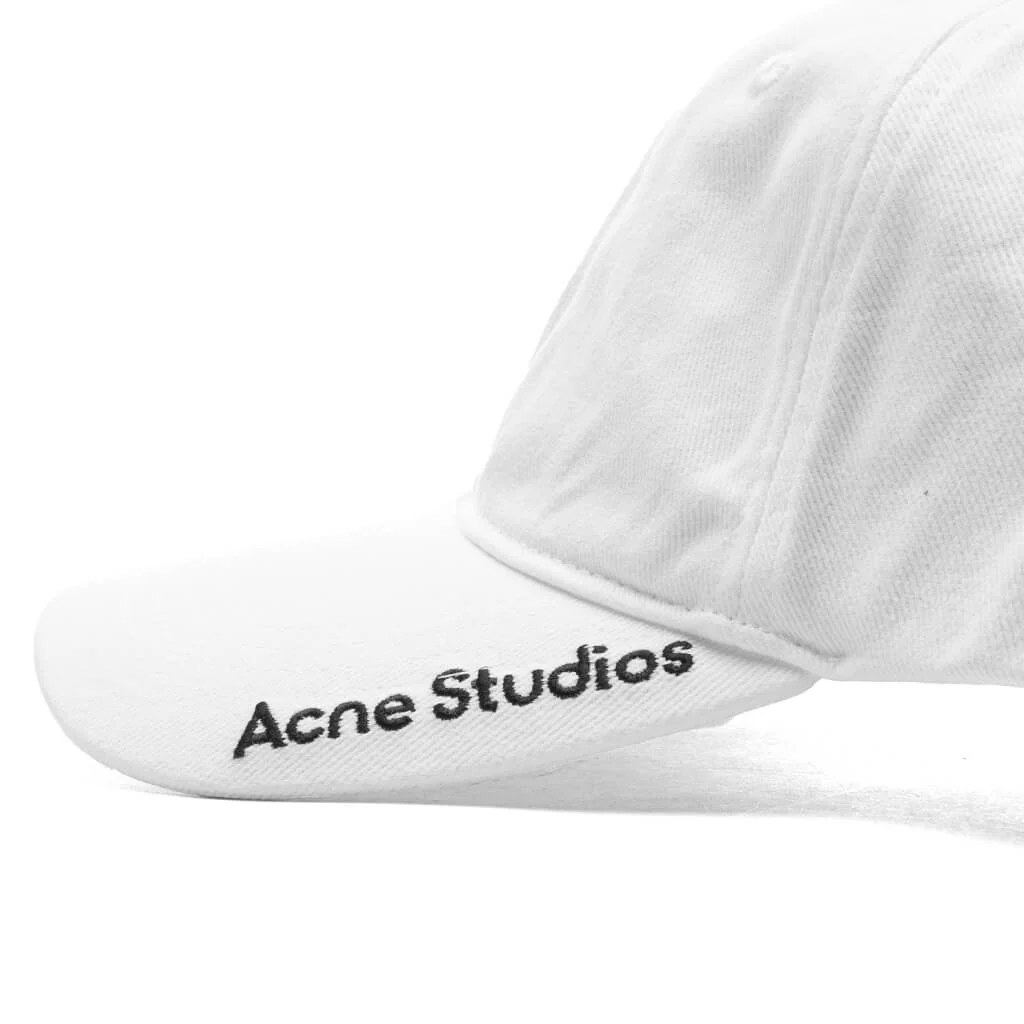Embroidered Logo Baseball Cap - White - Image 2