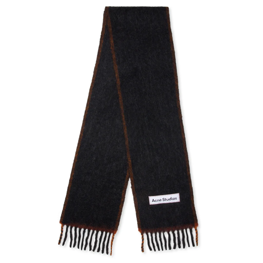 Wool Mohair Scarf - Black