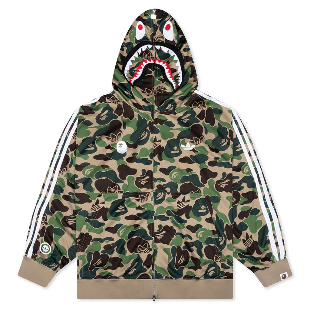 Adidas x BAPE Shark Track Hoodie - Crew Green