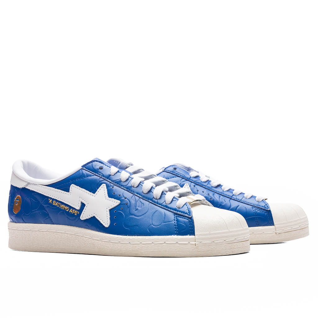 Adidas x BAPE Superstar - Blue/Cloud White/Off White - Image 2