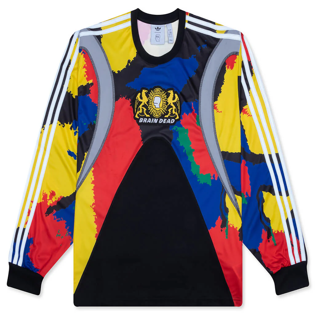Adidas x Brain Dead L/S Jersey - Black/Eqt Yellow