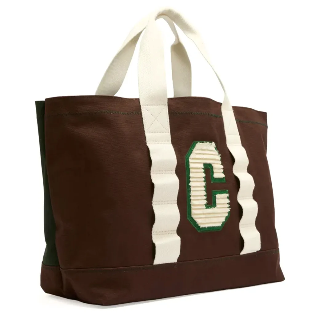 Adidas x CLOT Tote Bag by Edison Chen - Green Night/Dark Brown - Image 2