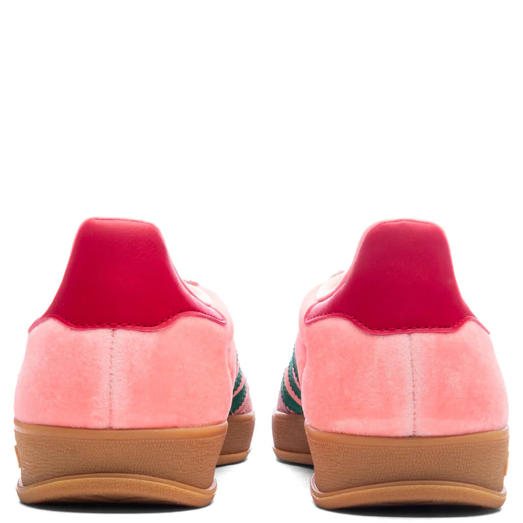 Women's Gazelle Indoor - Court Green/Glow Pink/Gum - Image 4