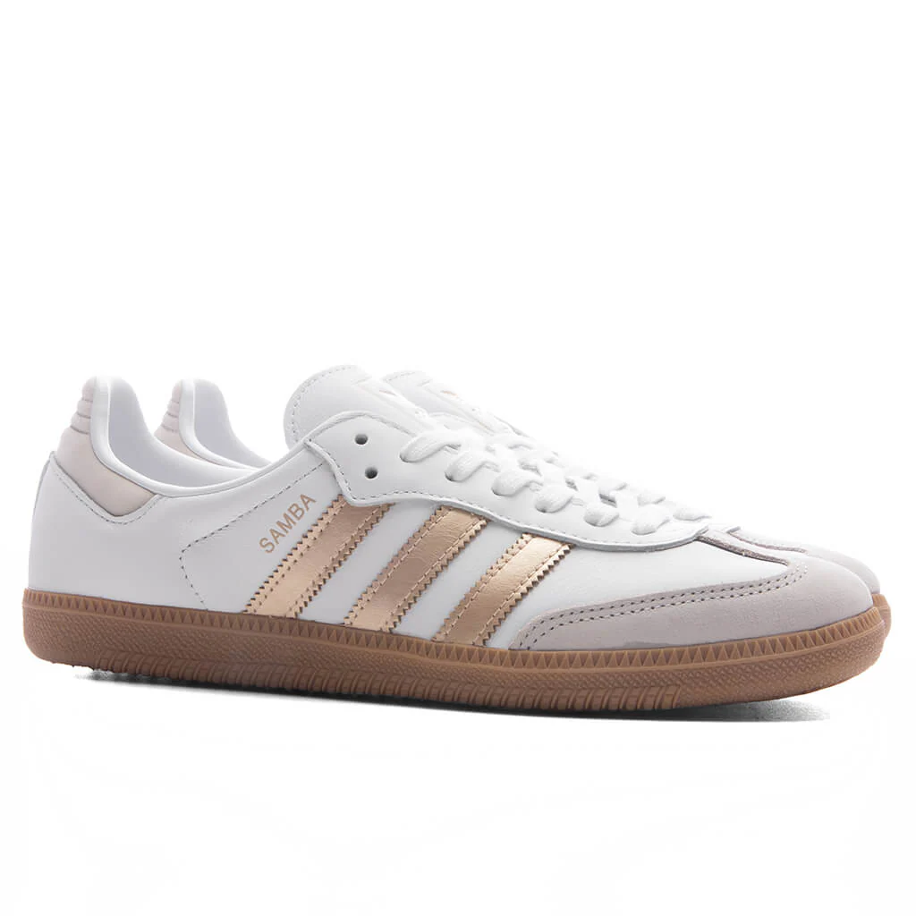 Women's Samba OG - Footwear White/Wonder Gold Metallic/Grey One - Image 2